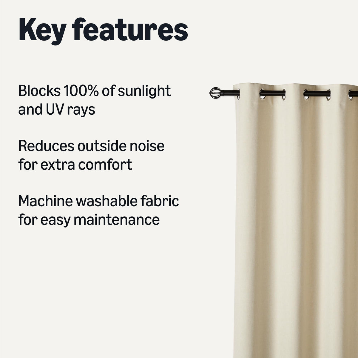 Amazon Basics blackout curtains beige 52x84 panel 2 enhances privacy and reduces glare