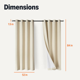 Amazon Basics machine-washable curtains beige simplify care