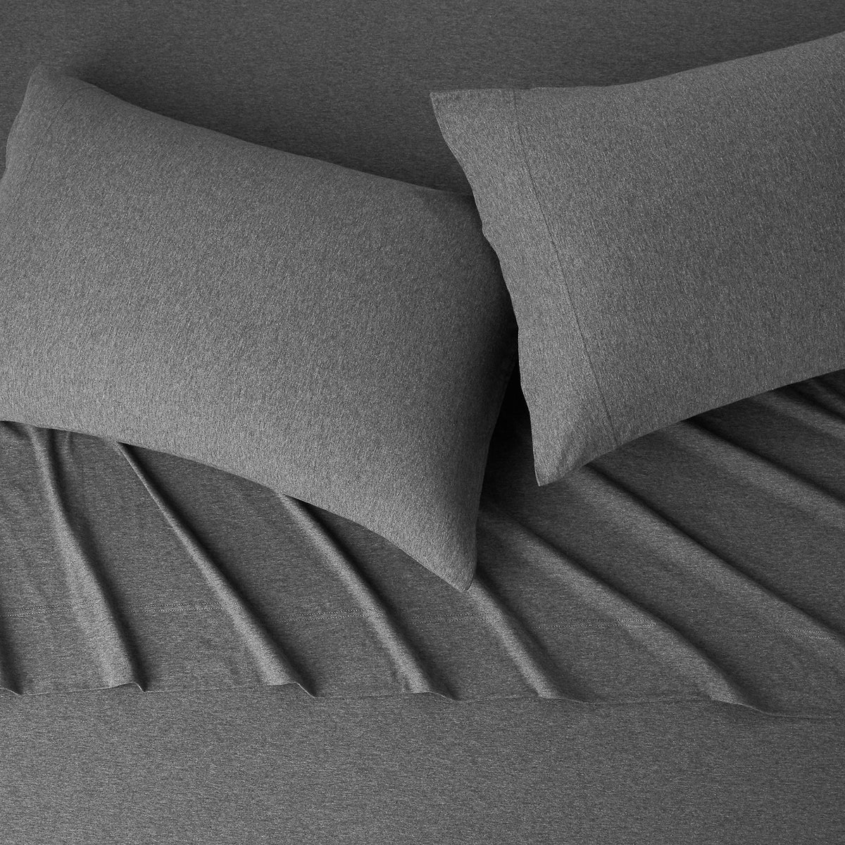 Amazon Basics cotton jersey texture close-up shows breathable weave