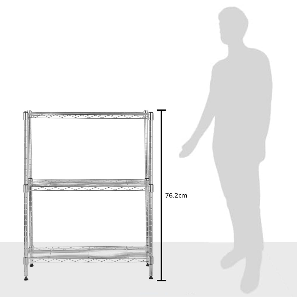 Amazon Basics shelving dimensions 23.2 x 13.4 x 30 inches for compact rooms