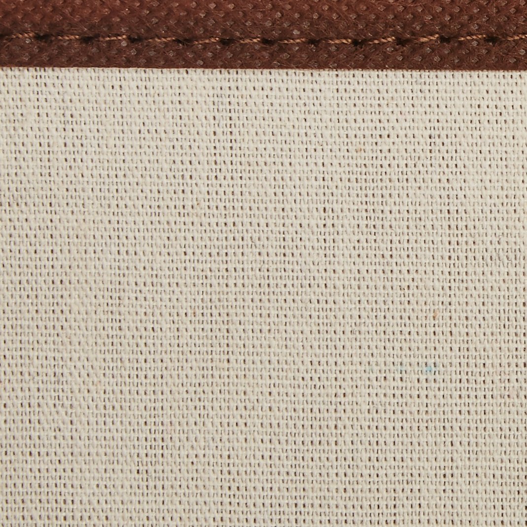 Amazon Basics rectangular foldable laundry basket close-up material, beige-brown texture.