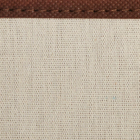 Amazon Basics rectangular foldable laundry basket close-up material, beige-brown texture.