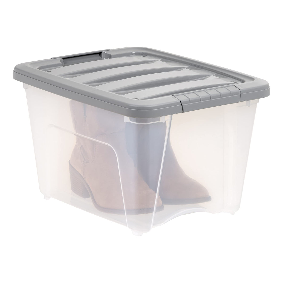 Amazon Basics under-bed storage setup showing slim profile.
