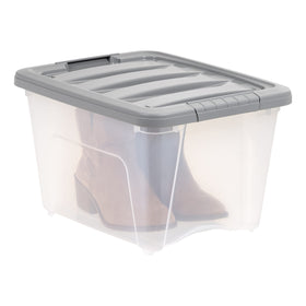 Amazon Basics under-bed storage setup showing slim profile.