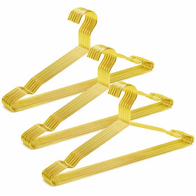 Amber Home 17-inch gold hanger with space saving design.