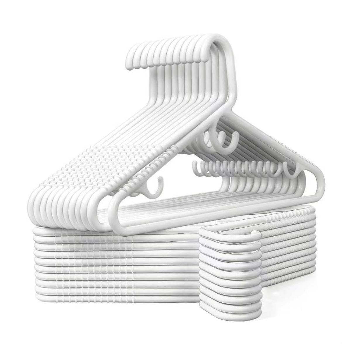 Amber Home 36-pack heavy-duty hangers, non-slip for reliable closet organization.
