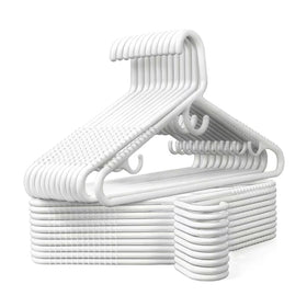 Amber Home 36-pack heavy-duty hangers, non-slip for reliable closet organization.