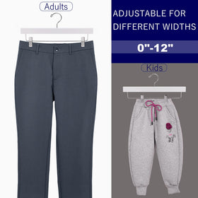 Amber Home adjustable clips on wooden hangers adapt to various garment sizes.