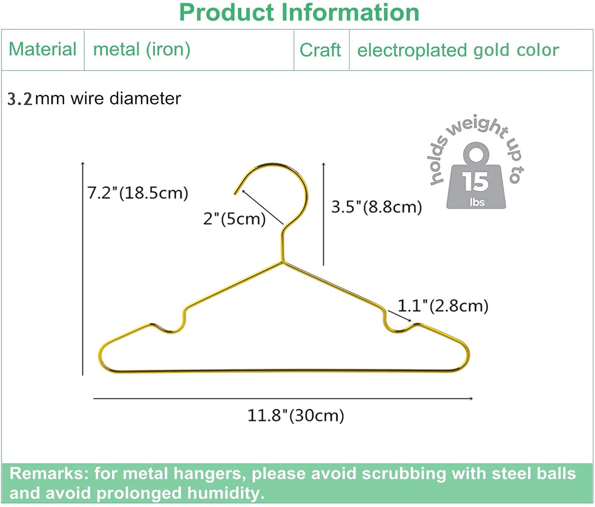 Amber Home bottom-bar hangers keep pants neatly in place.
