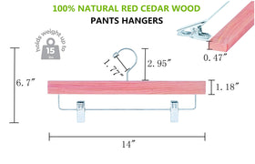 Amber Home cedar hanger clips securely grip trousers without leaving marks