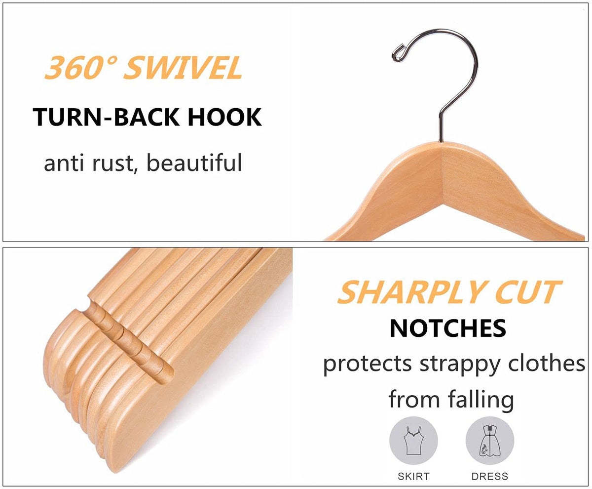Amber Home contoured shoulder design keeps jackets and dresses in pristine shape.
