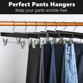 Amber Home 14-inch hangers fit long pants, skirts, and larger tops.