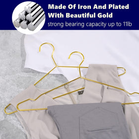 Amber Home ergonomic bottom bar hanger organizes pants and shirts.