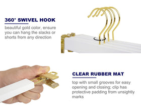 Amber Home slim flat-body pant hanger saves closet space