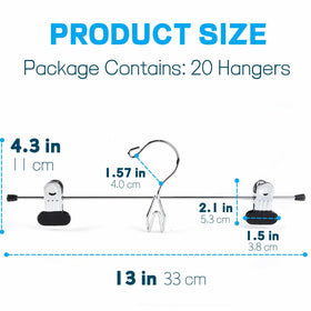 Amber Home stackable hangers with integrated belt hook for accessories