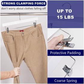 Amber Home versatile hangers for jeans, slacks, towels, and sheets.