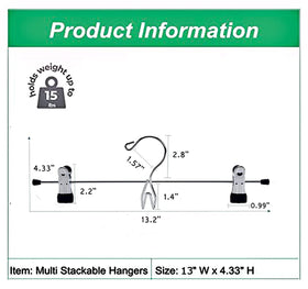 Amber Home non-slip rubber-coated clips grip fabrics securely without damage.