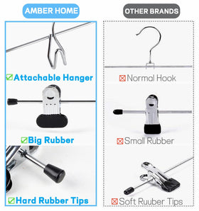 Amber Home chrome-plated clips offer non-slip grip on fabrics