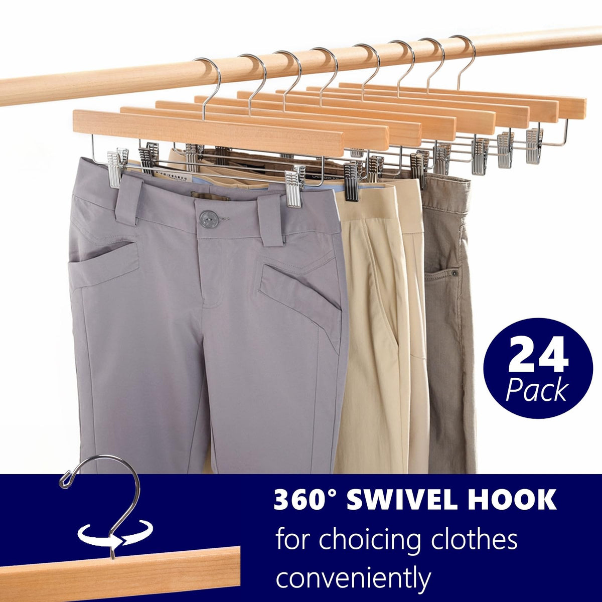 Amber Home non-slip clips with cushioned clamps grip garments securely without damage.