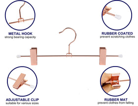 Amber Home rose copper gold hanger clip with rubber mat protecting fabrics