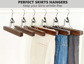 Amber Home slim, space-saving hanger design to declutter closets.