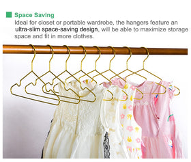 Amber Home space-saving hangers maximize closet capacity.