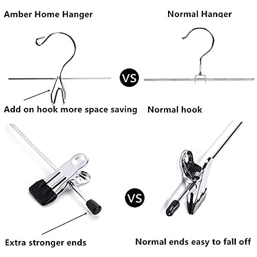 Amber Home space-saving hook illustrates versatile hanging options for accessories.