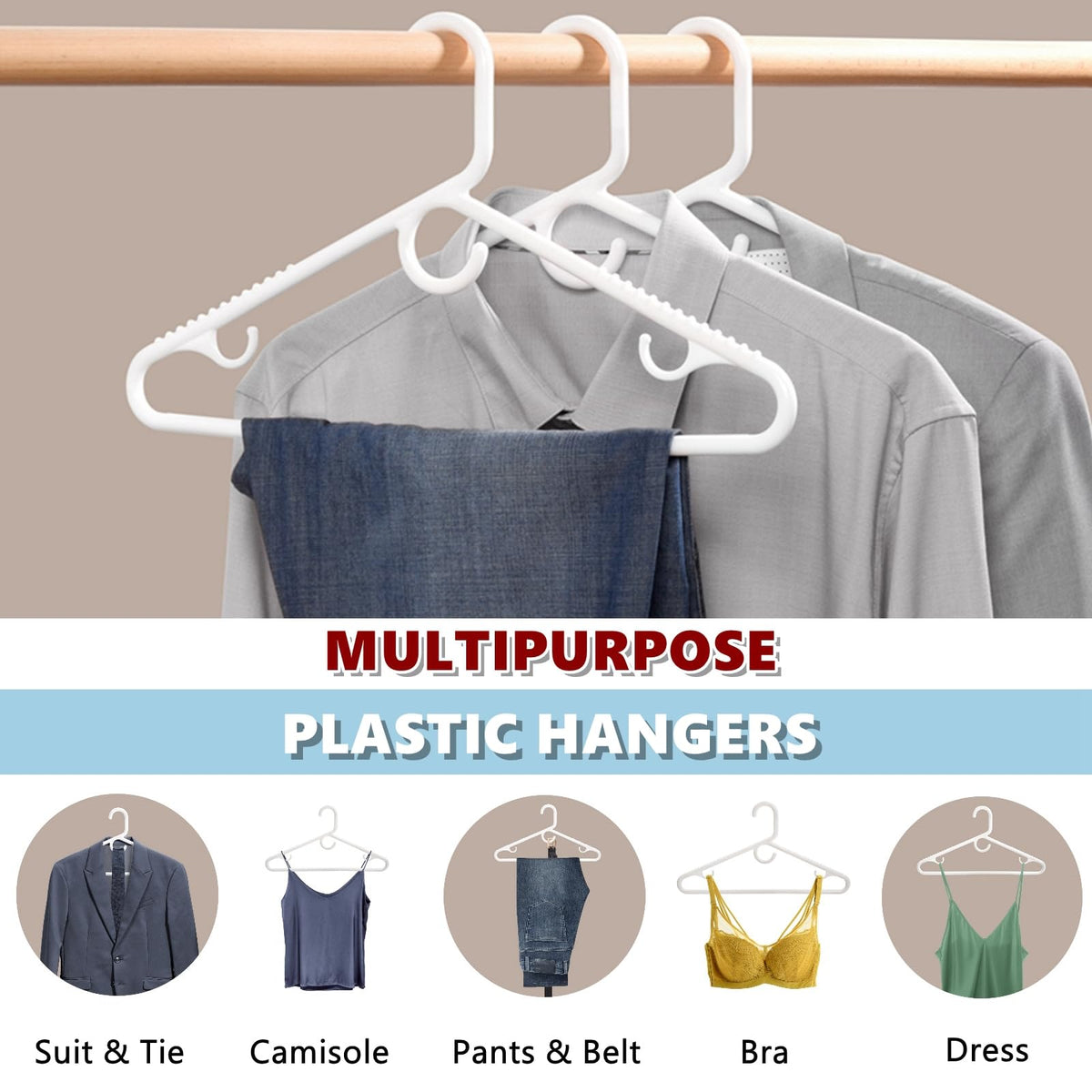 Amber Home hangers designed for suits and jackets to keep creases away.