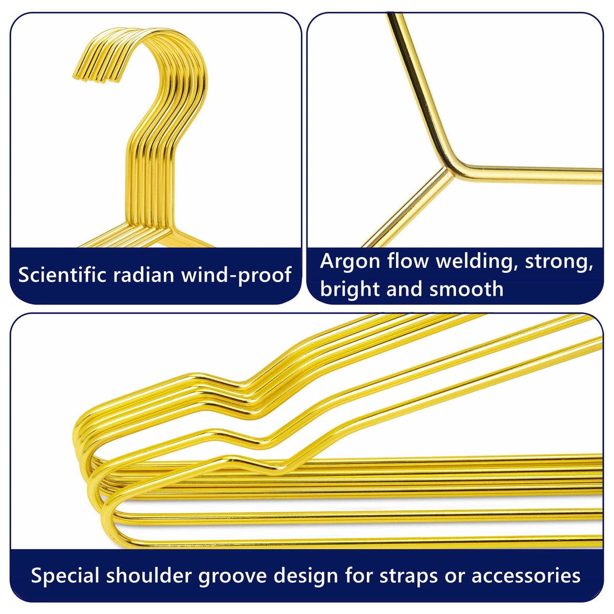 Amber Home versatile hangers suitable for coats shirts and dresses.