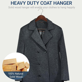 Amber Home walnut hanger with grooved pant bar keeps trousers neatly stored