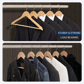 Amber Home plank hanger pack designed for organized closet storage