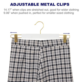 Amber Home lacquered wood hanger with chrome hardware secures garments