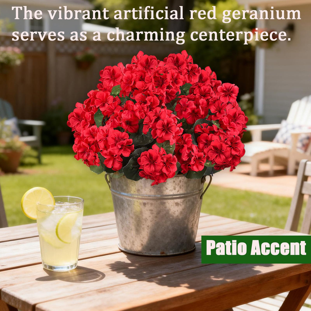 AmberFun zero-maintenance geraniums require no watering or pruning.