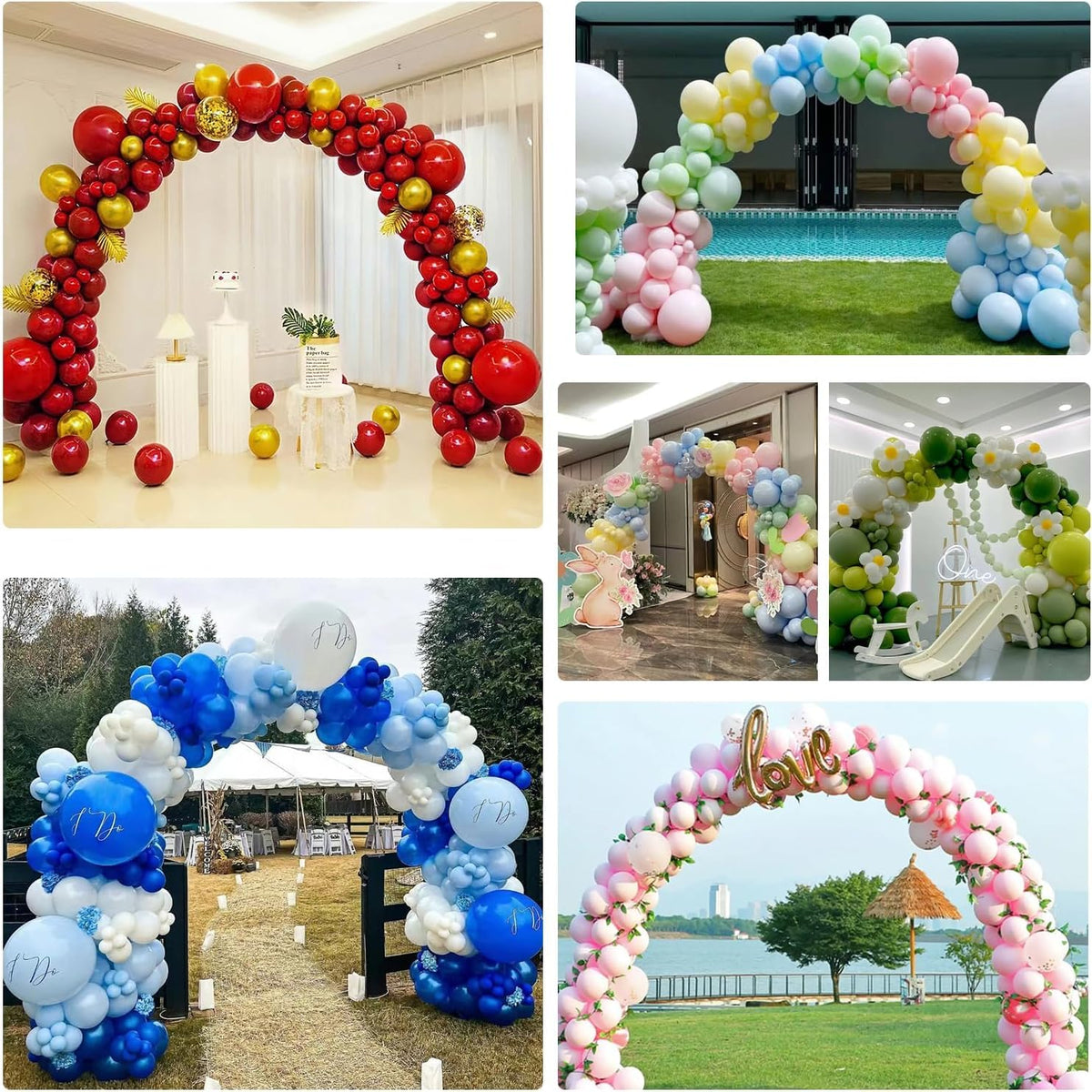 Ambernas balloon clips and knotters included for neat decorations.
