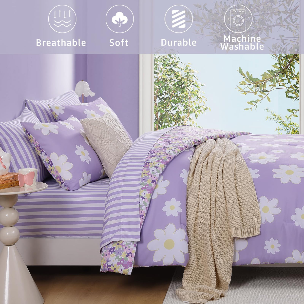AMBERSPACE fitted sheet fits standard kids beds securely