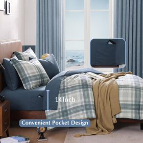 AMBERSPACE plaid bedding texture and pattern for a modern vibe
