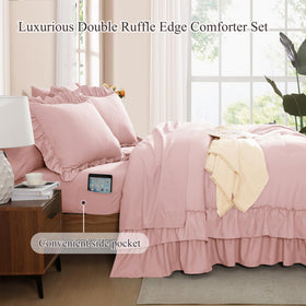 AMBERSPACE shams 20x26 add symmetry and a soft, inviting look.