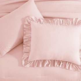 AMBERSPACE ruffle detail close-up highlights elegant double-layer design.