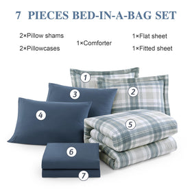 AMBERSPACE teen bedroom plaid bedding fits boys and girls beautifully