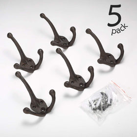 Ambipolar TriLeg heavy-duty iron coat hook for durable indoor or outdoor use.