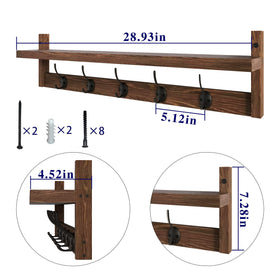 AMBIRD bedroom coat rack holding hats and accessories