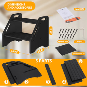 AMBIRD bathroom-use stool beside the sink for quick reach