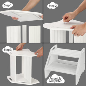 AMBIRD two-step stool used for toilet training and independence
