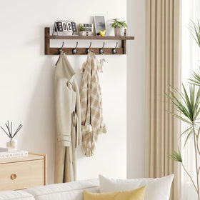 AMBIRD wall-mounted coat rack with hooks demonstrating organized entryway storage