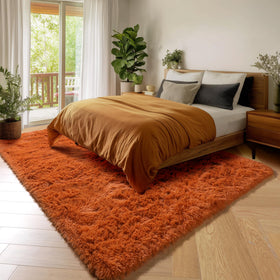 Amdrebio non-slip rubber backing keeps the rug in place on any floor