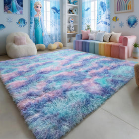 Amdrebio vivid colors rug brightens the room for playful activities.