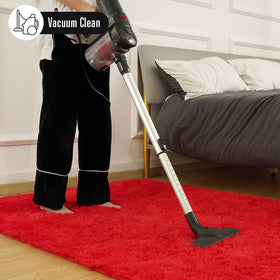 Amearea non-slip red rug with grip dots helps keep floors stable