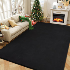 Amearea rug relaxes into fluff after unpacking for full look.