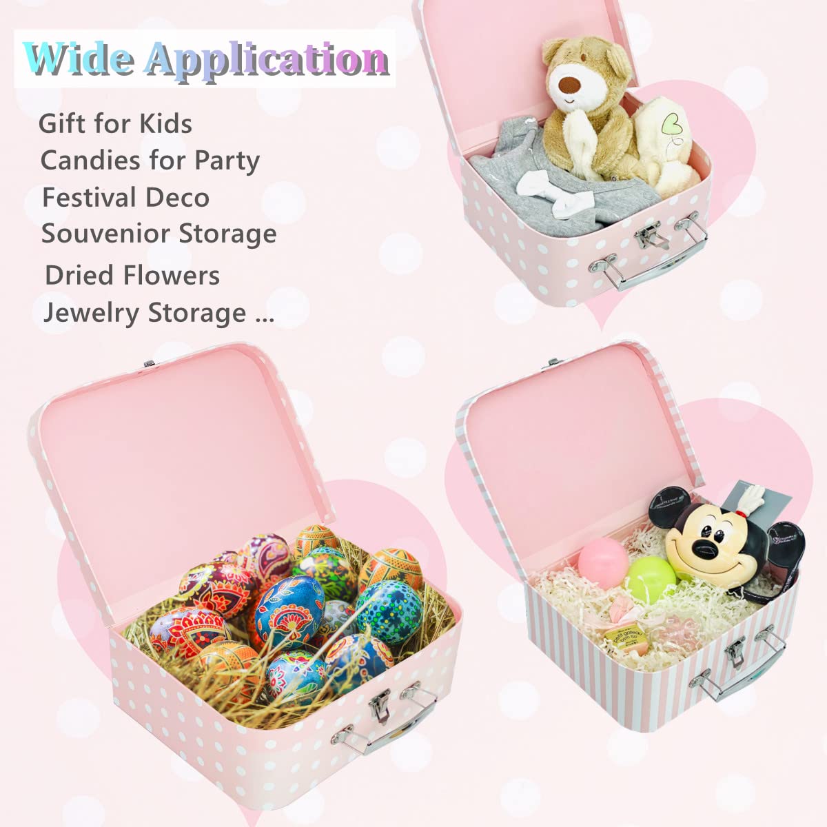 Amedoo paperboard suitcases for photos and memories, neatly stored and displayed.