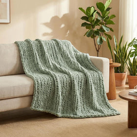 Closeup of Amélie Home soft chenille texture showing plush comfort